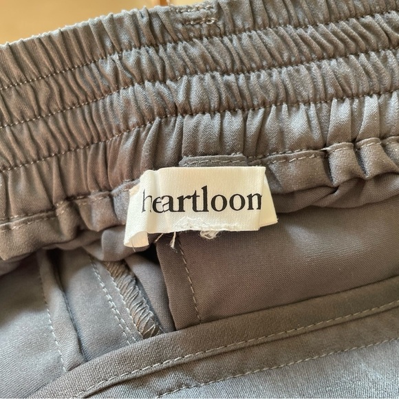 Heartloom Paperbag Trouser Tie Waist Pants Silky Satin Grey High Rise Medium - Picture 8 of 8